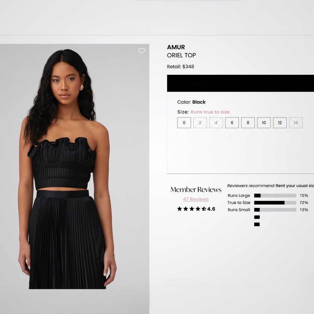 Amur Oriel Ruffled Crop Top S - Picture 11 of 11